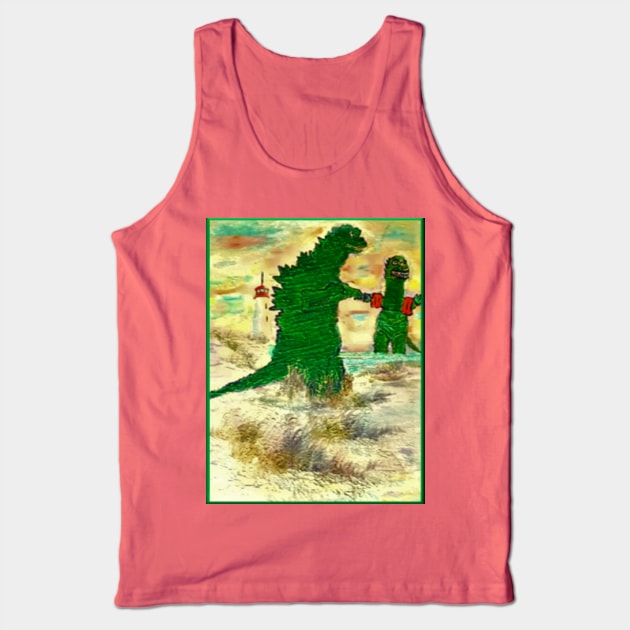 Godzilla Beach Day Tank Top by filltherobot